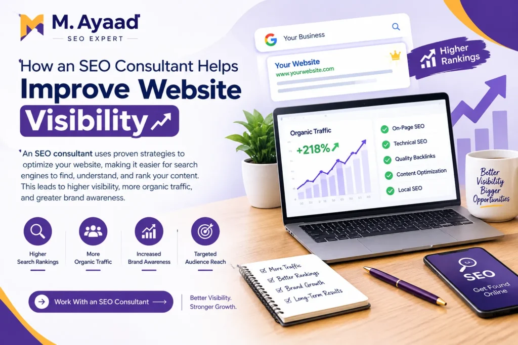 SEO consultant improving website visibility